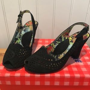 Miss L Fire Molokai  Suede Slingback - Size 36